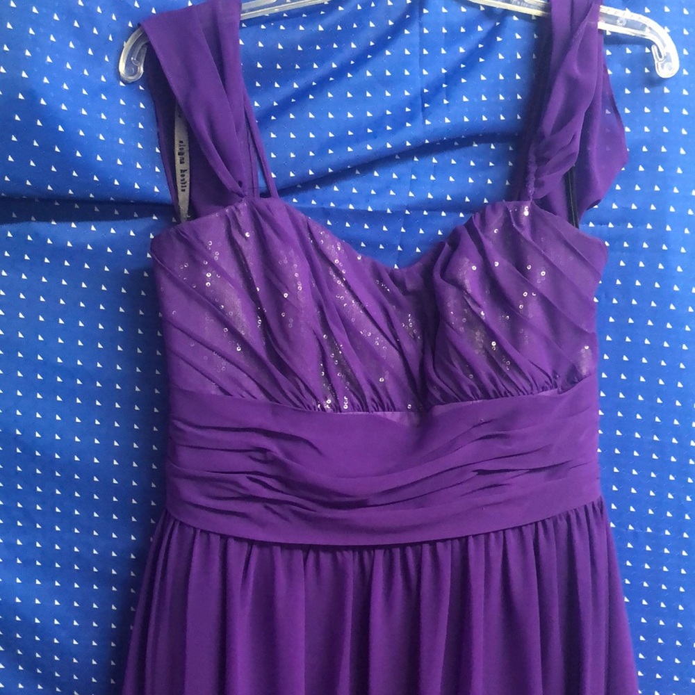 Alfred Angelo gown purple long floor length sz 8 - Picture 3 of 7